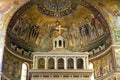 Mosaic representation of the Coronation of the Virgin, Basilica of Santa Maria in Trastevere Royalty Free Stock Photo